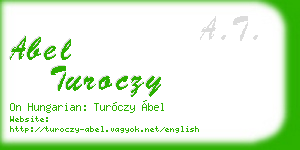 abel turoczy business card